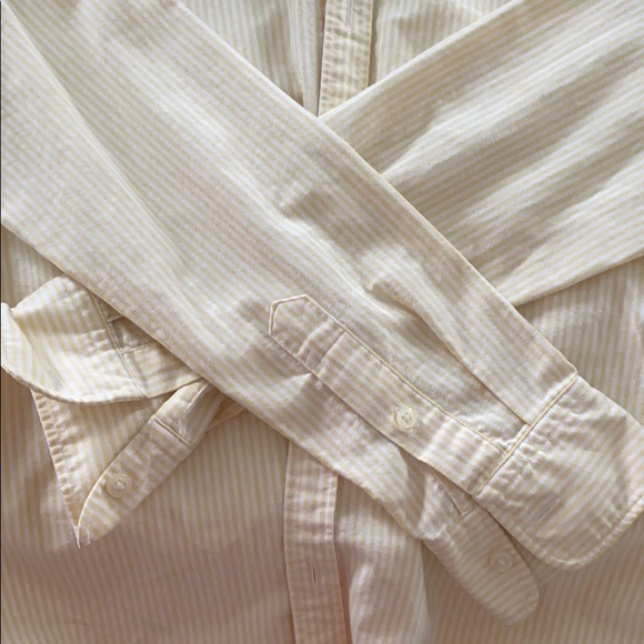 Ralph Lauren Beige Striped Button Down Shirt - Picture 4 of 6